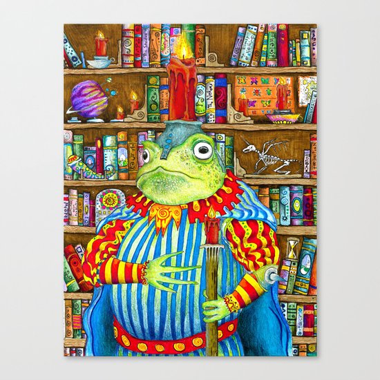 Rozologue Bagumphious, Librarian-King of the Candletoads Canvas Print