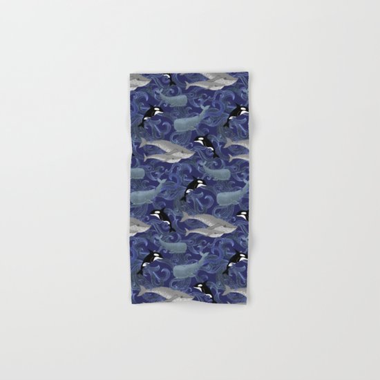 Beautiful Ocean Giants - purple Hand & Bath Towel