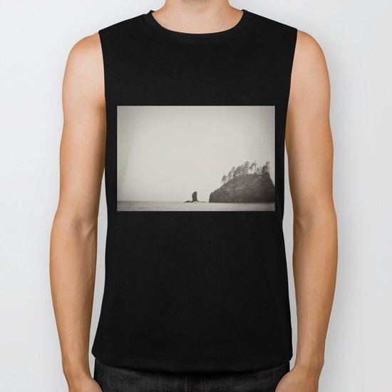 Beach Black and White Biker Tank