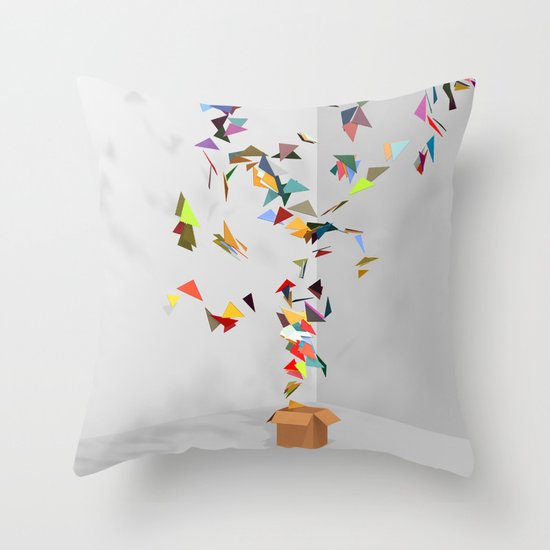 Out of the Box Throw Pillow