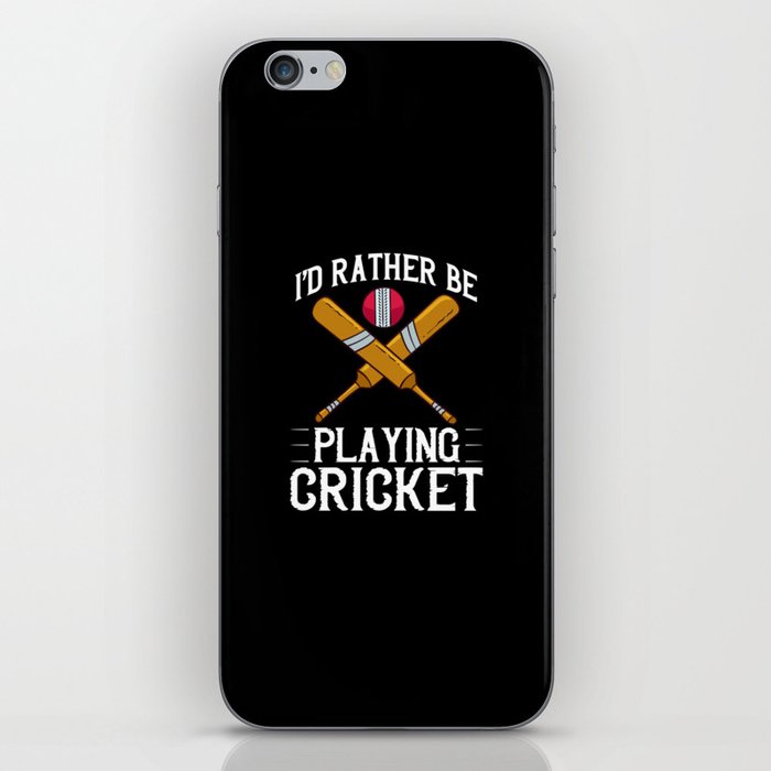 Cricket Game Player Ball Bat Coach Cricketer iPhone Skin