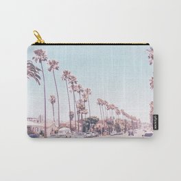 California Sidewalks // Blue Ocean Skyline Roadside Palm Trees Tropical Hollywood Paradise Carry-All Pouch