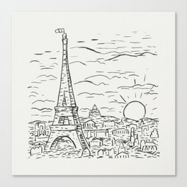 View of the Eiffel Tower in Paris Canvas Print