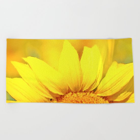 Sunflower love Flowers Flower Summer floral Beach Towel