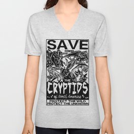 SAVE THE CRYPTIDS V Neck T Shirt