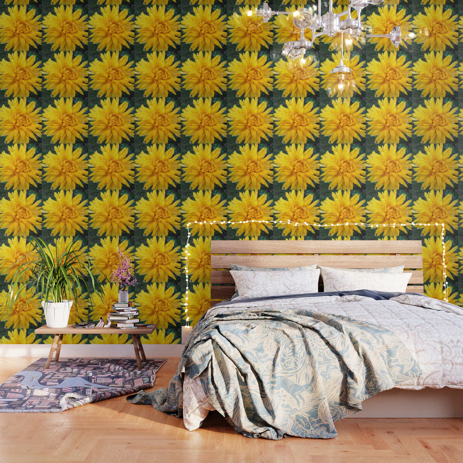 Yellow Chrysanthemum Wallpaper By Ethna Society6