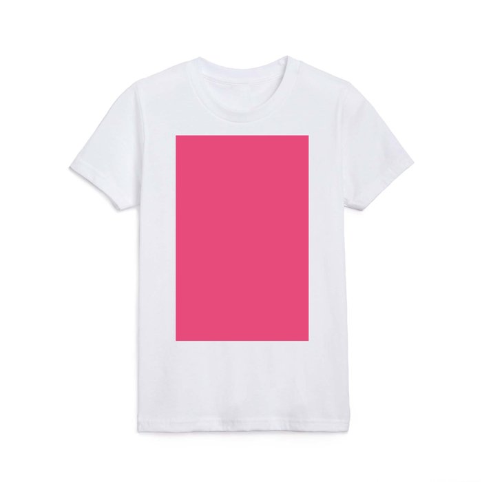 Maximal Hot Pink Solid Color Kids T Shirt