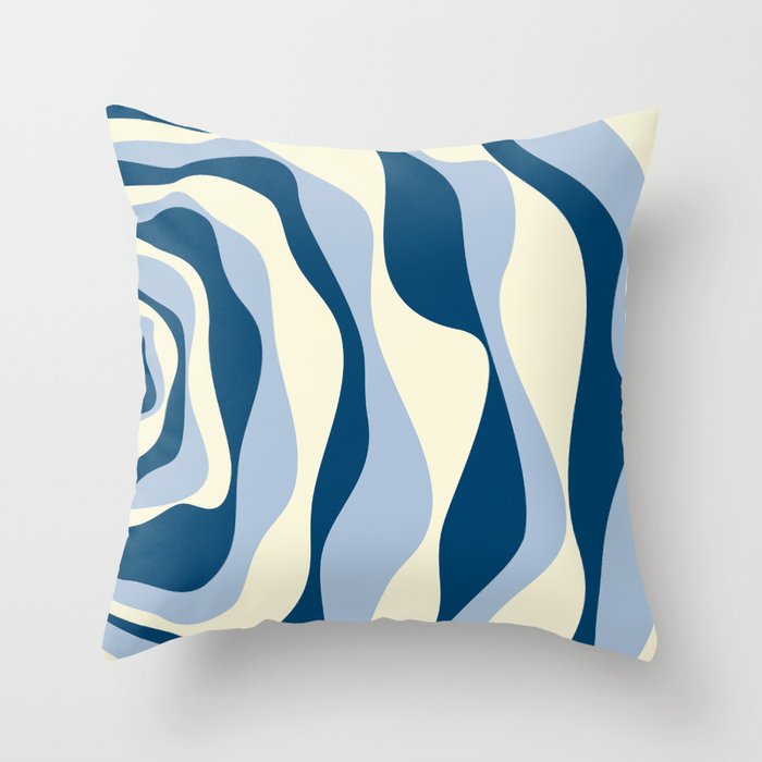 Blue and top cream throw pillows