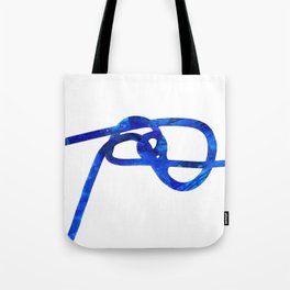Blue And White Abstract Art - Tangled Up Tote Bag