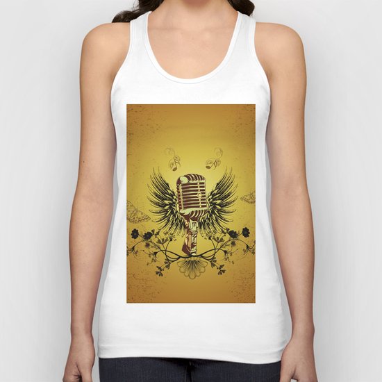 Music, microhpone Unisex Tank Top