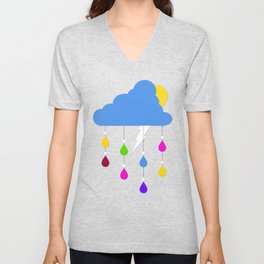 Raindrops V Neck T Shirt