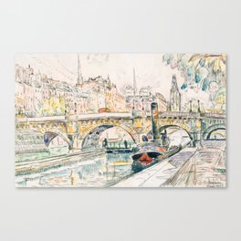 Paris Pont Neuf Sketch Canvas Print