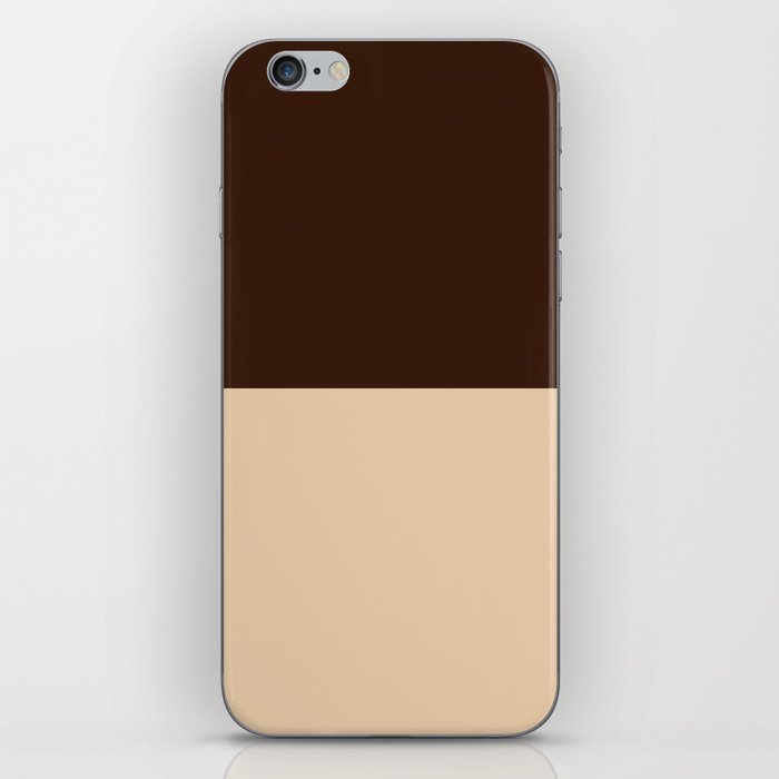 Dark Brown and Burly Wood iPhone Skin