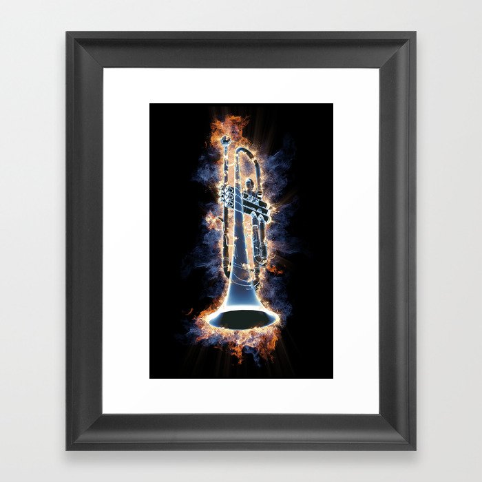 Fire trumpet in concert Framed Art Print