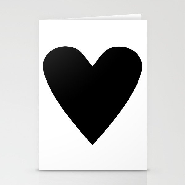 Big Black Heart Stationery Cards