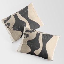 Modern Abstract Woman Body Vases 12 Pillow Sham