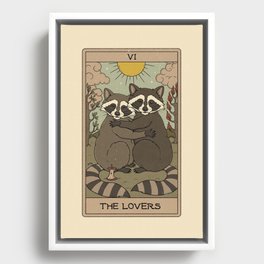 The Lovers - Raccoons Tarot Framed Canvas