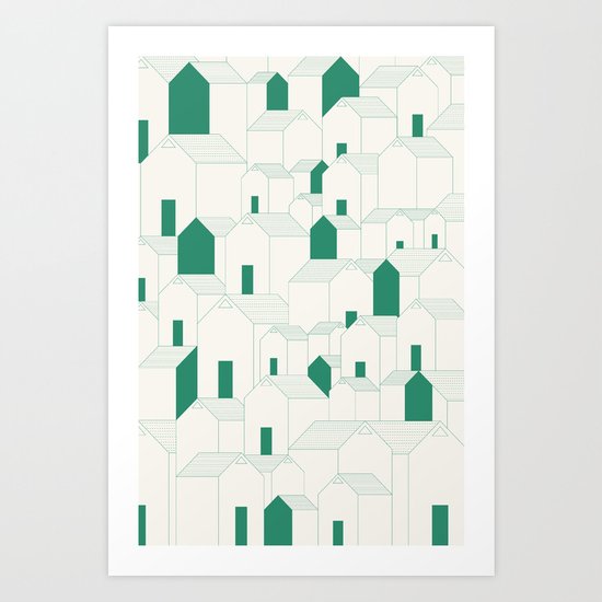 Hill Houses Art Print