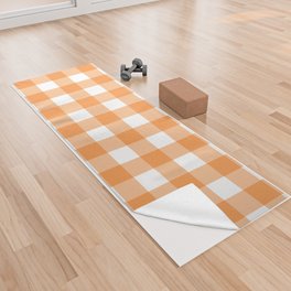 Classic Check - orange Yoga Towel