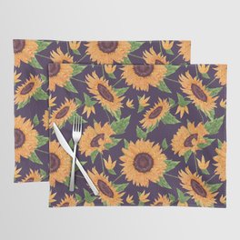 Sunflowers in purple Placemat