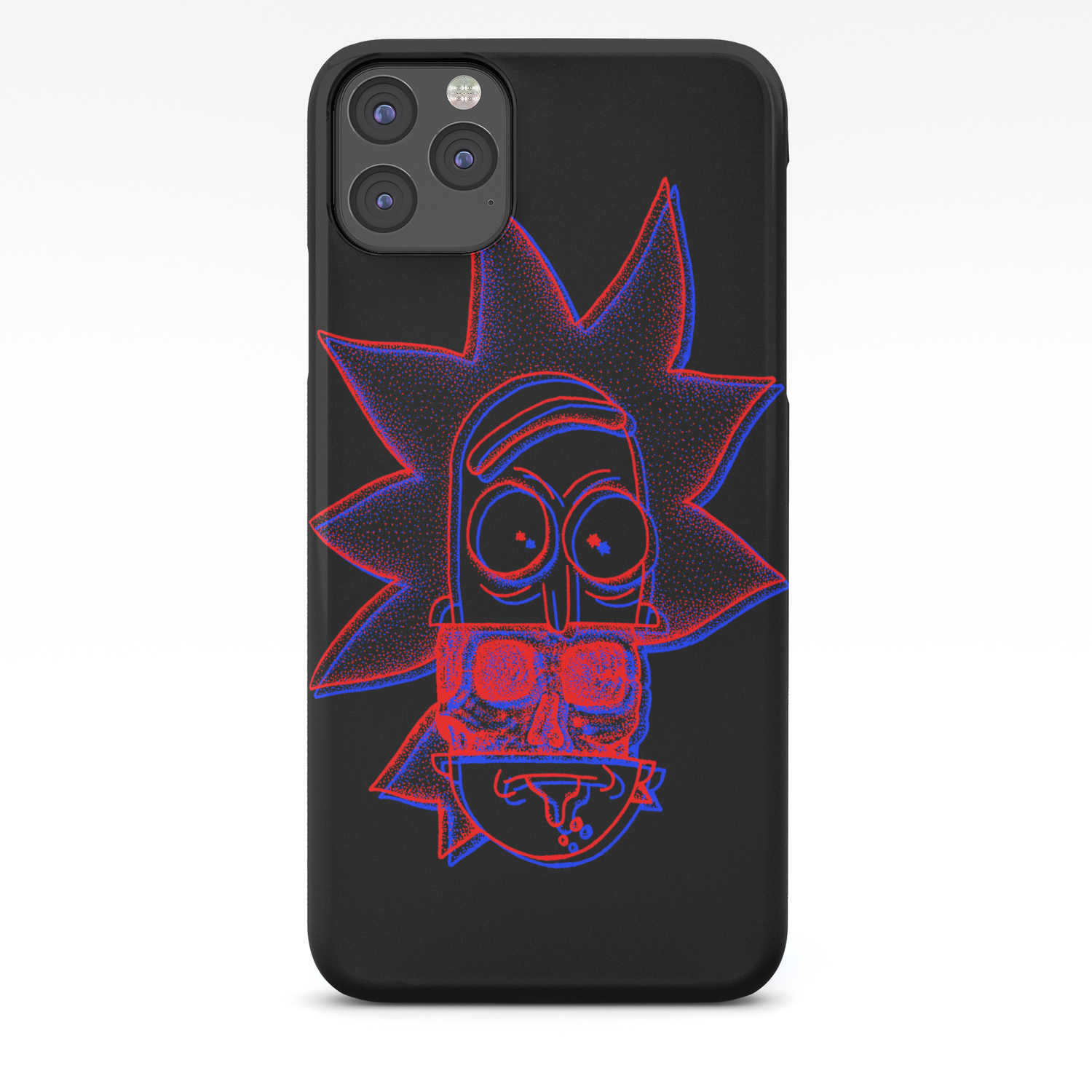 Rick X Skull 3d Black Background Iphone Case By C4 X Society6 Follow the vibe and change your wallpaper every day! society6