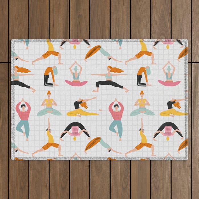 Time To Yoga Outdoor Rug