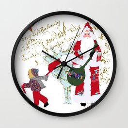 A French Script Christmas Wall Clock