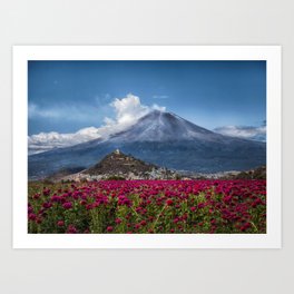 Popocatepetl Volcano Puebla Mexico Art Print