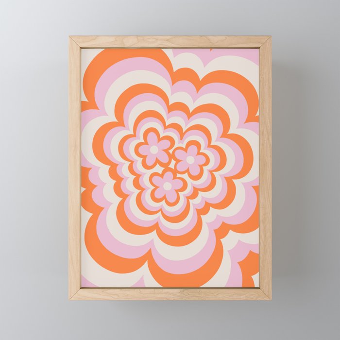 Floral fourteen Framed Mini Art Print