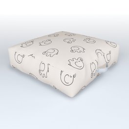 Baby elephant Outdoor Floor Cushion