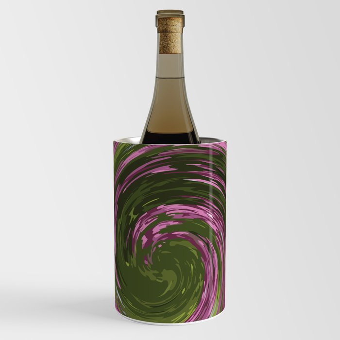 Pink and green wave Wine Chiller