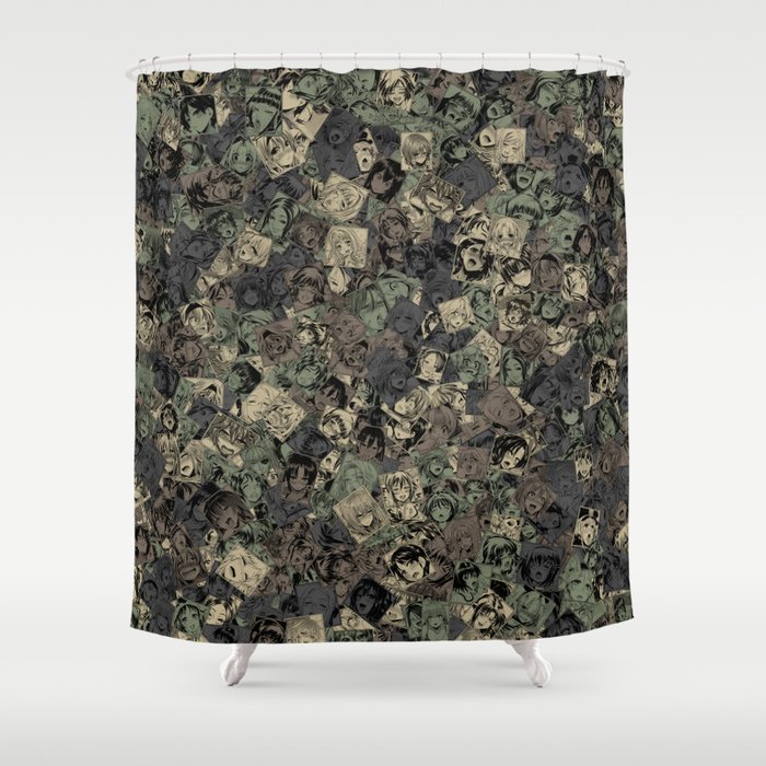 Ahegao Camouflage Shower Curtain By Dima V Society6