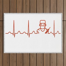 Surgeon Heartbeat Outdoor Rug