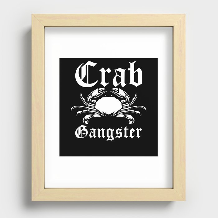 Crab Gangster Recessed Framed Print