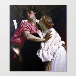 Orpheus and Eurydice - Frederic Leighton 1864 Canvas Print