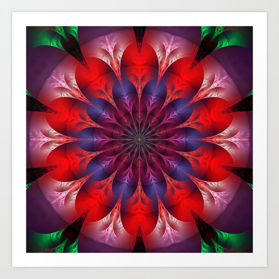 Blooming mandala Art Print