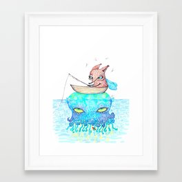 Summer fishing Framed Art Print