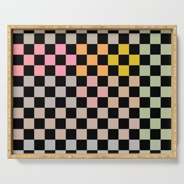 Pastel Colors Checkerboard Serving Tray