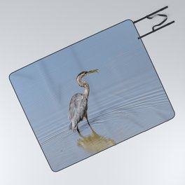 Great Blue Heron Fishing - II Picnic Blanket