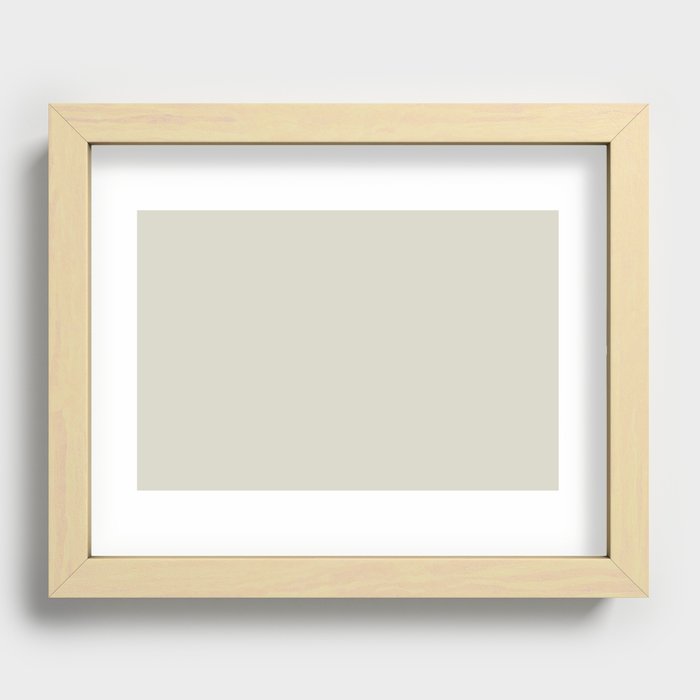 Light Gray-Green Solid Color Pantone Silver Green 12-6204 TCX Shades of Green Hues Recessed Framed Print
