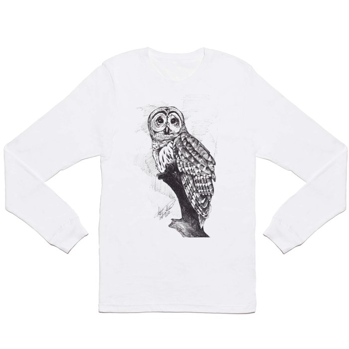 Barred Owl (Strix varia) Long Sleeve T Shirt