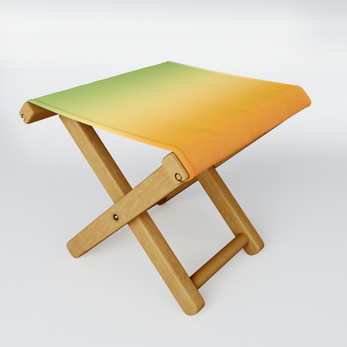Tropical Summer Gradient of Orange, Lemon and Lime Ombre Folding Stool