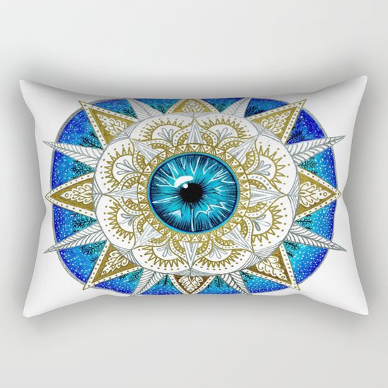 Eye Mandala Rectangular Pillow