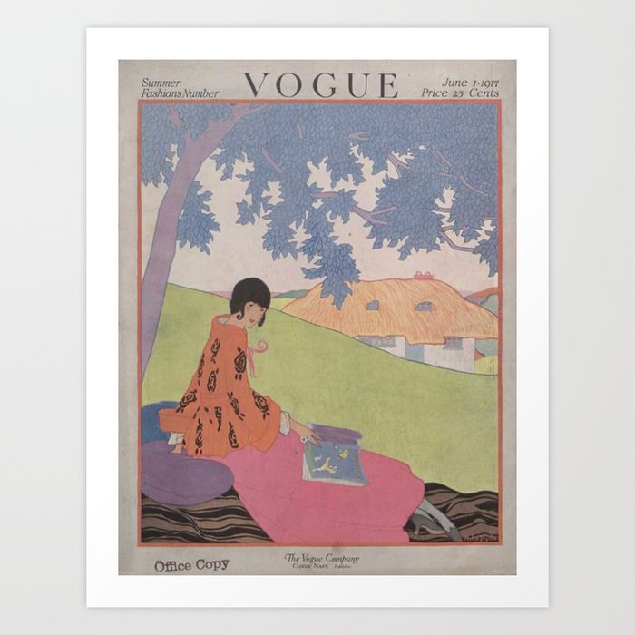 Vintage Magazine Cover - June 1917 - Reading Art Print