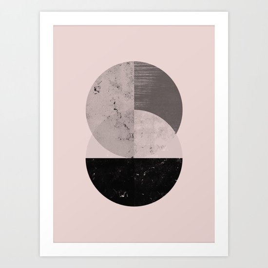 Two cycle geometric modern art Art Print