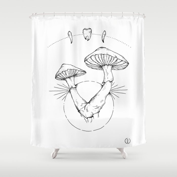 Mushroom Shower Curtain By Wabi Sabi, Society6 Mushroom Shower Curtain