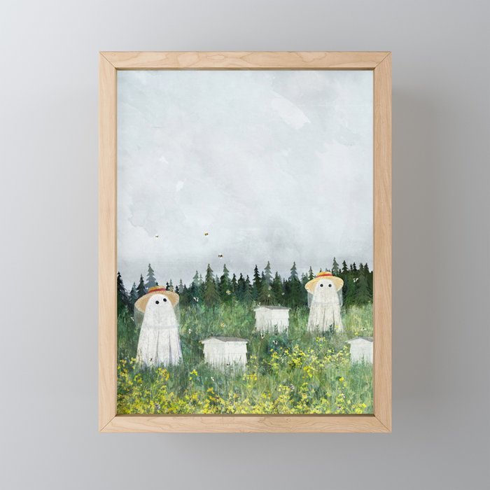 There's Ghosts By The Apiary Again... Framed Mini Art Print