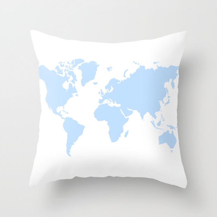 world map Throw Pillow