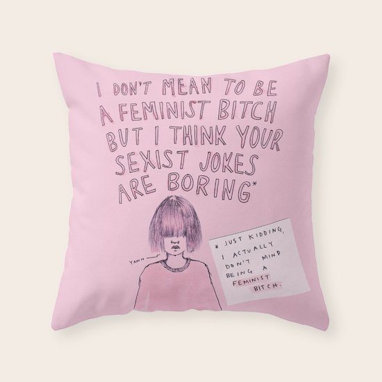 Yawn Throw Pillow