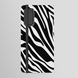 Mid Century Modern Zebra Print Pattern - Black and White Android Wallet Case